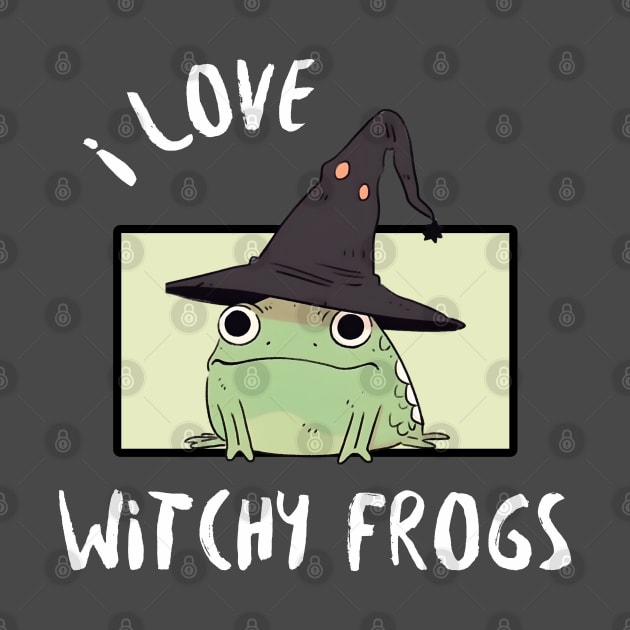 Witch Hat Toad  - I Love Witchy Frogs by Eine Creations