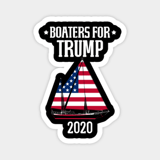 Sailboat Boaters For Trump 2020 Graphic Design Magnet