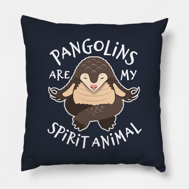 Pangolin Lover Gift - My Spirit Animal Is A Pangolin Pillow by bangtees