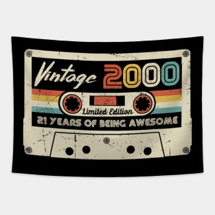 Vintage 2000 Made In 2000 21th Birthday 21 Years Old Gift ShirtVintage 2000 Made In 2000 21th Birthday 21 Years Old Gift Shirt Tapestry