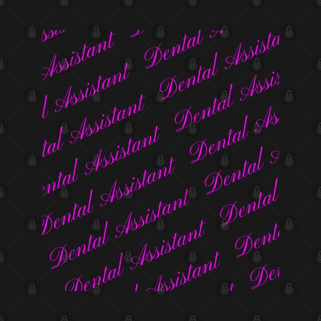 Dental Assistant Pink Repeating Pattern by DesignIndex