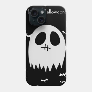 "Happy Halloween" Stitched Mouth Ghost Phone Case