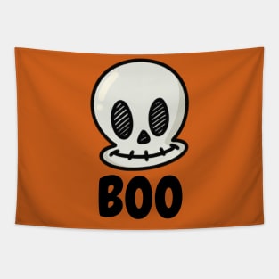 Cute Skull Boo Halloween Tapestry