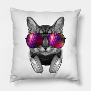 Sunglasses Cat Pillow