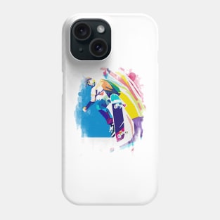 a Skateboard in action Phone Case