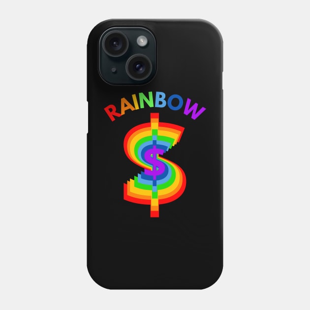 USD Dollar in Rainbow Colors Phone Case by benzshope