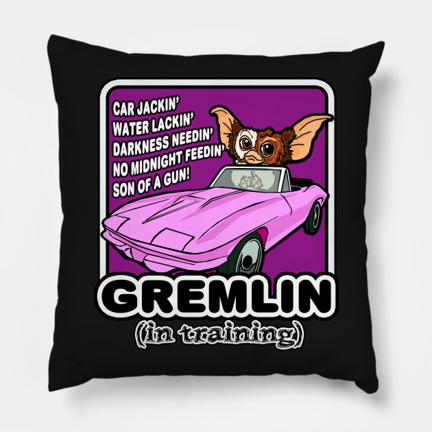 Gremlins don't follow the rules Pillow by annadrewthat