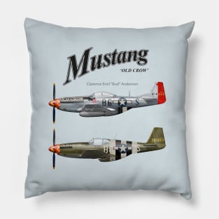 Old Crow Mustangs Pillow