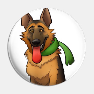 Cute German Shepherd Drawing Pin