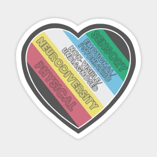 Disability pride flag heart Magnet