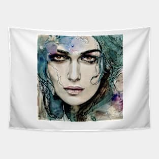 portrait of Keira Knightley Tapestry