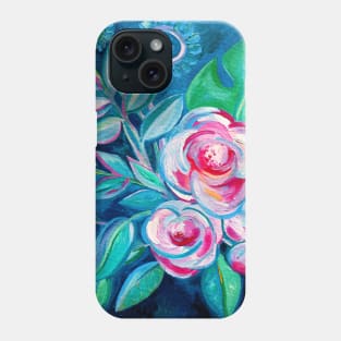 Tropical Camellia Extravaganza - oil on canvas Phone Case