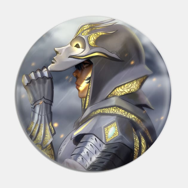 Silver Knight Pin by Minykoi