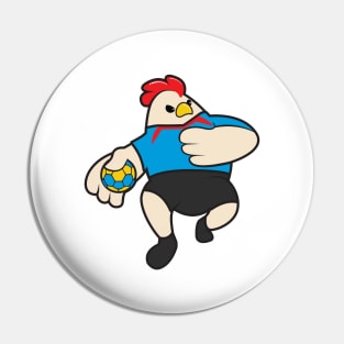 Tap as Handball player with Handball Pin