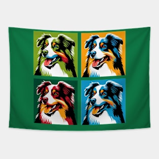 Australian Shepherd Pop Art - Dog Lover Gifts Tapestry