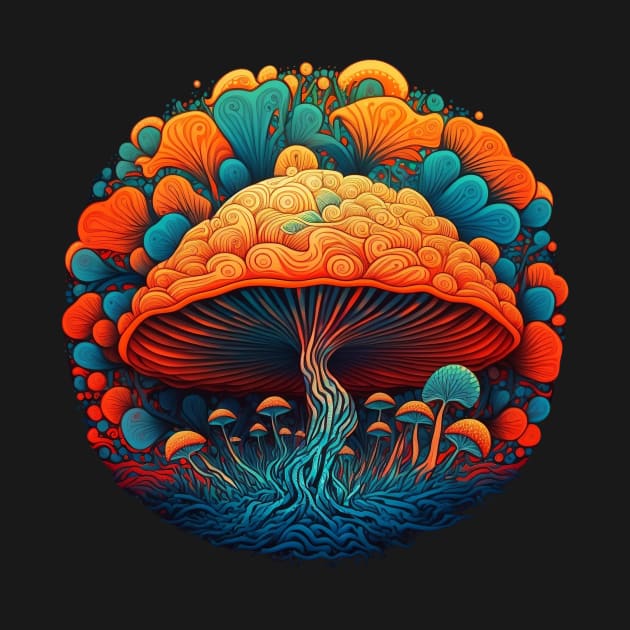 psychedelic mushroom by thisiskreativ