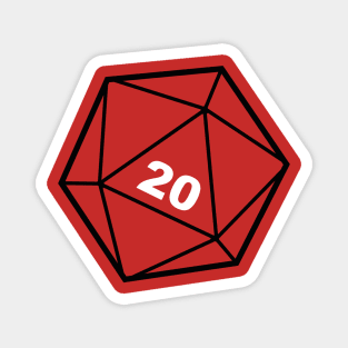 D&D Dice D20 Magnet