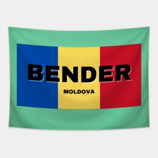 Bender City in Moldovan Flag Colors Tapestry