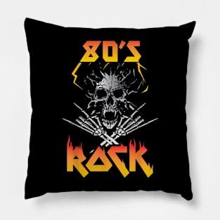 Faded 1980s Rock Roll - For Eighties Rockers Band Pillow