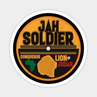 Jah Soldier Conqueror Lion Magnet