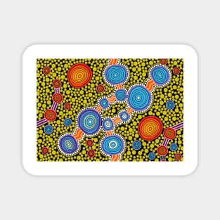 Aboriginal Art - The Journey 3 Magnet