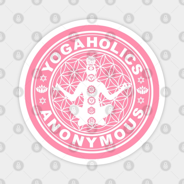 Yogaholics Anonymous Magnet by Nirvanax Studio