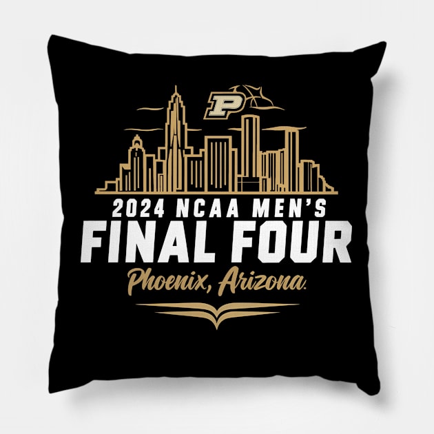 Purdue Boilermakers Final Four 2024 basketball city Pillow by YASSIN DESIGNER