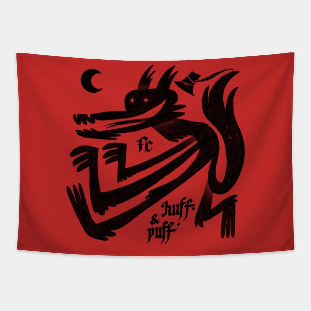 Huff & Puff Tapestry by Freaking Creatures