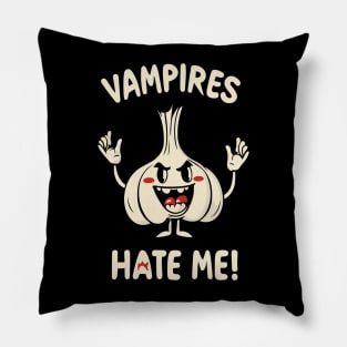 Funny Garlic Lover Gift Vampire Pillow