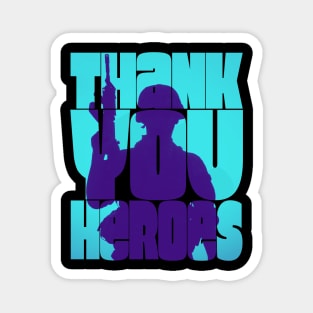 Thank You Heroes Military Silhouette Magnet