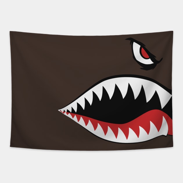 P-40 Warhawk Shark Mouth Tapestry by Doc Multiverse Designs