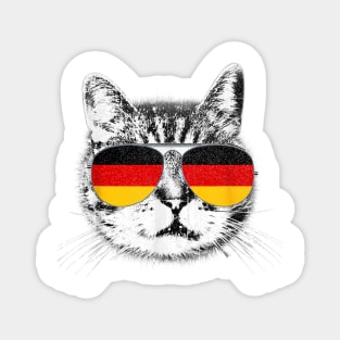 Funny Gemany flag cat, Funny cat flag Magnet