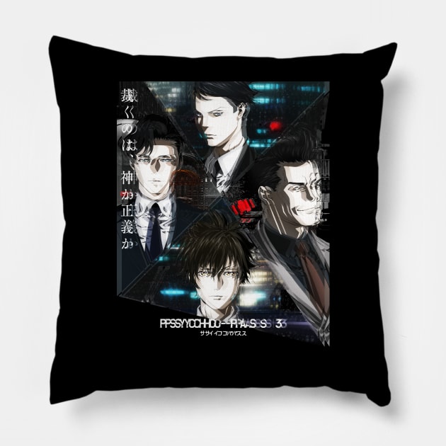 Retro Art Characters Psycho Anime Pillow by Smoking Robot