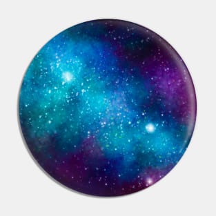 Cyan Galaxy Pin