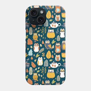 Tea party owls Phone Case