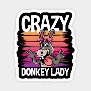 Crazy Donkey Lady Magnet