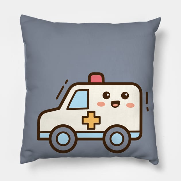 Cute Ambulance Pillow by yellowline