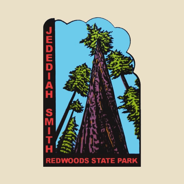 Jedediah Smith Redwoods State Park California Vintage by Hilda74