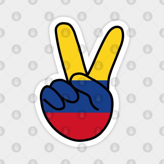 Colombia Flag V Sign Magnet by DiegoCarvalho