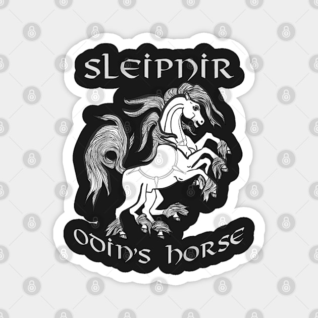 Odin's horse Sleipnir-VIKING t-shirt Magnet by KrasiStaleva