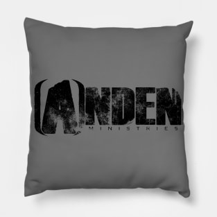 Anden Ministries Logo Black Distressed Pillow