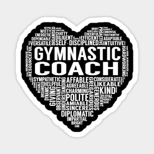 Gymnastic Coach Heart Magnet