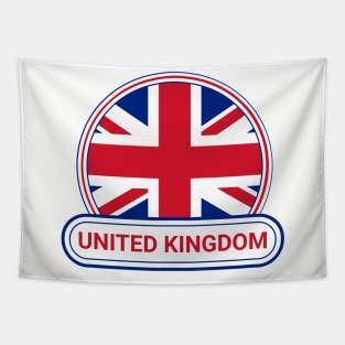 United Kingdom Country Badge - United Kingdom Flag Tapestry