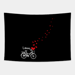 Cute Bicycle Love Sweetest Day Tapestry