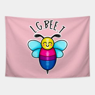 Kawaii LGBT Bee. Bisexual Pride Flag Tapestry