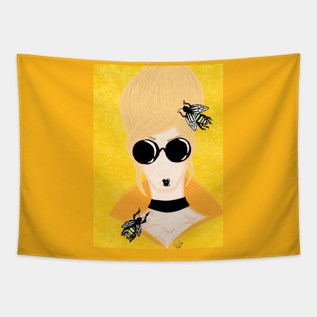 Queen Bee Tapestry by ArtByVictoria26