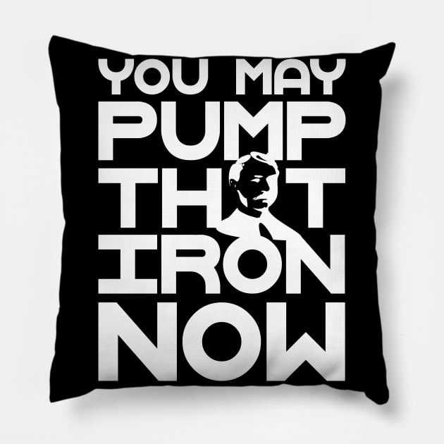 Pump the iron Bodybuilding fitness gift shirt Pillow by KAOZ