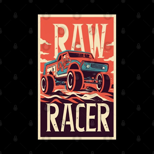 Raw Racer Desert Racing Car Art by Abeer Ahmad