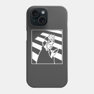 Japanese Noh mask in modern urban environment Phone Case