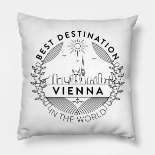 Vienna Minimal Badge Design Pillow